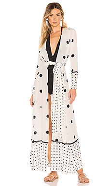 

Платье с запахом maxi cardigan - we are LEONE, Белый, Кимоно и с запахом