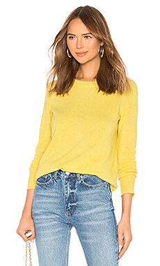 

Свитер essential crewneck - White + Warren, Желтый, Вырез лодочкой