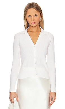 Cashmere Polo Top White + Warren