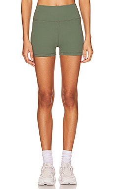 WellBeing + BeingWell LoungeWell Camino 4 Inch Bike Short in Loden Green  Heather