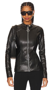 Faux Leather Fitted Moto Jacket WeWoreWhat