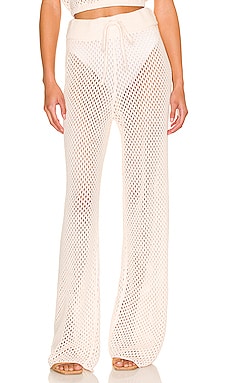 WeWoreWhat Crochet Drawcord Pant in Off White | REVOLVE