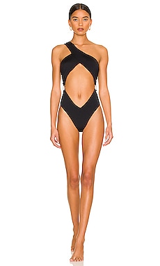 Asymmetrical Cross Over One Piece WeWoreWhat $195 NEW