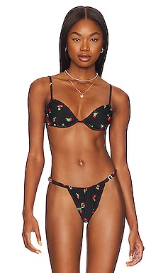 Product image of WeWoreWhat Ruched Underwire Bikini Top. Click to view full details