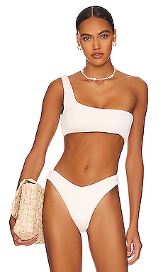 Product image of WeWoreWhat One Shoulder Bikini Top. Click to view full details