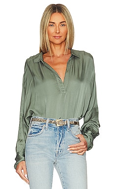 Product image of Young, Fabulous & Broke Sullivan Henley Blouse. Click to view full details
