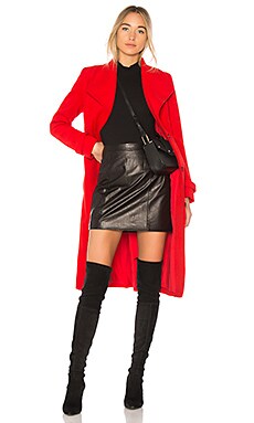 Yumi red 2025 check coat