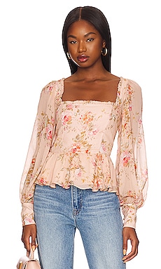 Yumi Kim Beatrice Top in Flirty Floral Blush REVOLVE