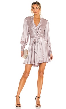 Silk wrap best sale mini dress