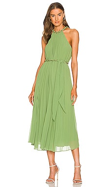 F&f green outlet pleated dress