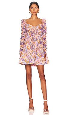 Zimmermann Violet Twist Front Mini Dress in Purple Multi Floral | REVOLVE