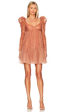 Tulle Ruched Mini Dress Zimmermann $695 NEW