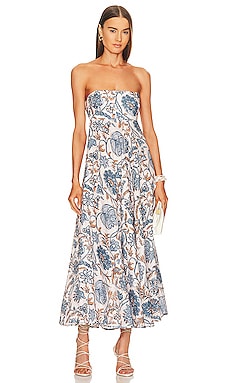 Product image of Zimmermann Vitali Bandeau Midi Dress. Click to view full details