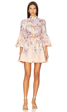 Lyrical Flare Lace Floral Button Down Dress - Dresses