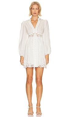 Zimmermann ryker on sale broderie dress white