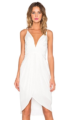 Zimmermann Silk V Tuck Dress in Winter White | REVOLVE