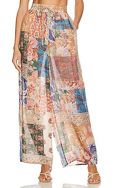 Zimmermann Devi Relaxed Pant in Patch Paisley
