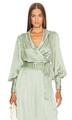 Product image of Zimmermann Silk Wrap Blouse. Click to view full details