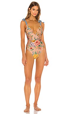 

Слитный купальник zinnia - Zimmermann, Коралл, Одна часть