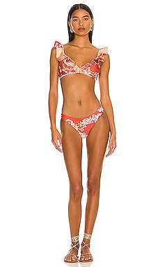 Lola Waterfall Frill Bikini Set Zimmermann $275 