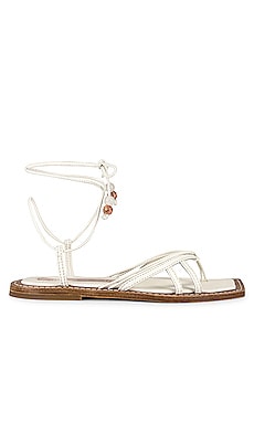 Product image of Zimmermann Skinny Strap Tie Flat Sandal. Click to view full details