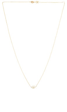 Zoe Lev 14k Gold Evil Eye Lash Necklace 