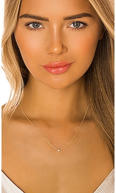 Small Bezel Diamond Necklace Zoe Lev