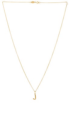 14k Gold Pleated Initial Necklace Zoe Lev