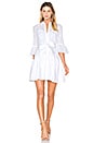 view 1 of 3 Button Down Ruffled Hem Shirt Dress in Optic White