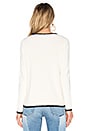 view 3 of 4 Cross-Front Sweater in Ivory & Black