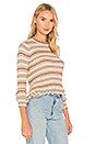 view 2 of 4 Sheer Striped Crewneck Sweater in Nude Multi