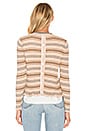 view 3 of 4 Sheer Striped Crewneck Sweater in Nude Multi
