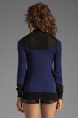 view 3 of 4 Collared Cardigan en Twilight/Black in Twilight & Black