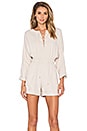 view 1 of 4 Lace Up Romper in Taupe