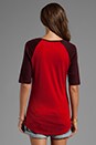 view 2 of 3 Logo Raglan Tee in Red/Bordeaux in Red & Bordeaux