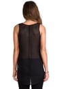 view 4 of 6 Mesh Back V Neck Top in Black