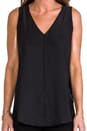 view 5 of 6 Mesh Back V Neck Top in Black
