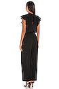 view 3 of 3 Flutter Neck Sleeve Jumpsuit in Rich Black