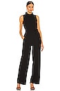 view 1 of 3 Mock Neck Belted Jumpsuit in Rich Black