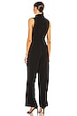 view 3 of 3 Mock Neck Belted Jumpsuit in Rich Black