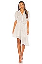 view 1 of 3 Tie Front Striped Dress in Soft Ecru