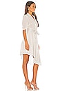 view 2 of 3 Tie Front Striped Dress in Soft Ecru