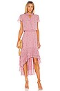 view 1 of 3 Split Neck High Low Dress in Petite Calico Roses