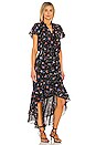 view 2 of 3 High Low Floral Dress in Rich Black Multi