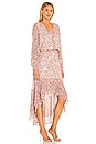 view 2 of 3 High Low Dress in Silky Snake