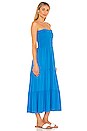 view 2 of 3 Smocked Strapless Midi Dress in Marina Blue