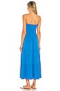 view 3 of 3 Smocked Strapless Midi Dress in Marina Blue