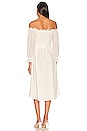 view 3 of 3 Off the Shoulder Smocked Bodice Dress in New Ivory