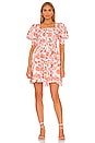 view 1 of 3 Puff Sleeve Mini Dress in Fiesta Floral Batik