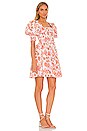 view 2 of 3 Puff Sleeve Mini Dress in Fiesta Floral Batik